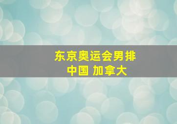 东京奥运会男排 中国 加拿大